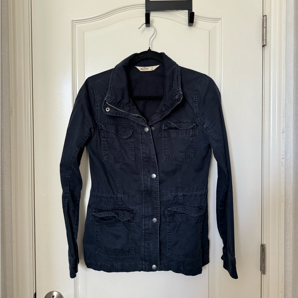 Hollister Navy Utility Jacket Small
